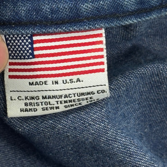 Vintage Pointer Brand Denim Jacket Men's 4XL Blue Workwear Chore Made In USA - Picture 6 of 8